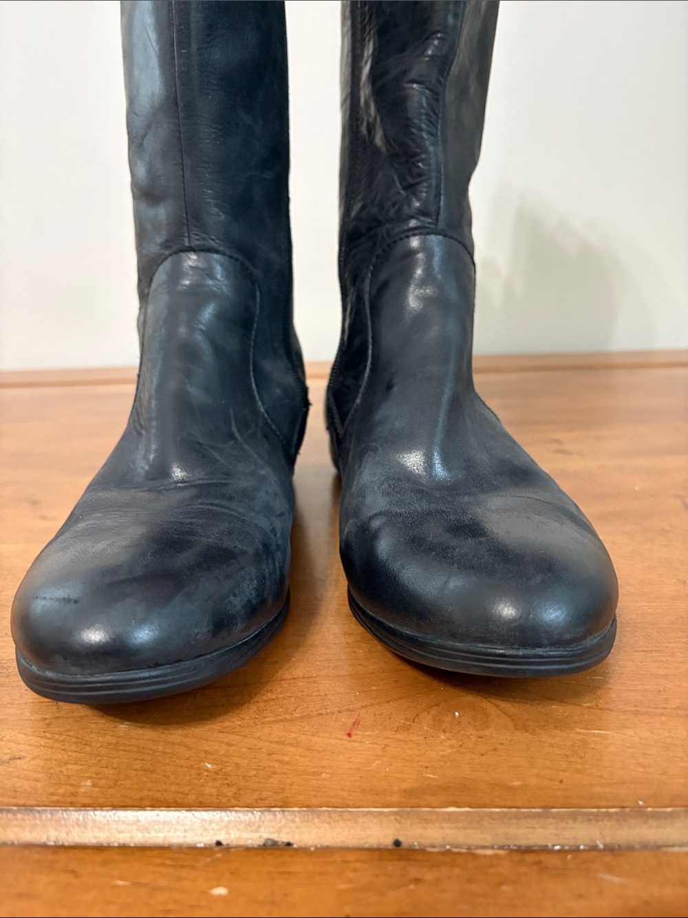 Born Sage Black Tall Leather Boots Size 11 - Picture 3 of 16